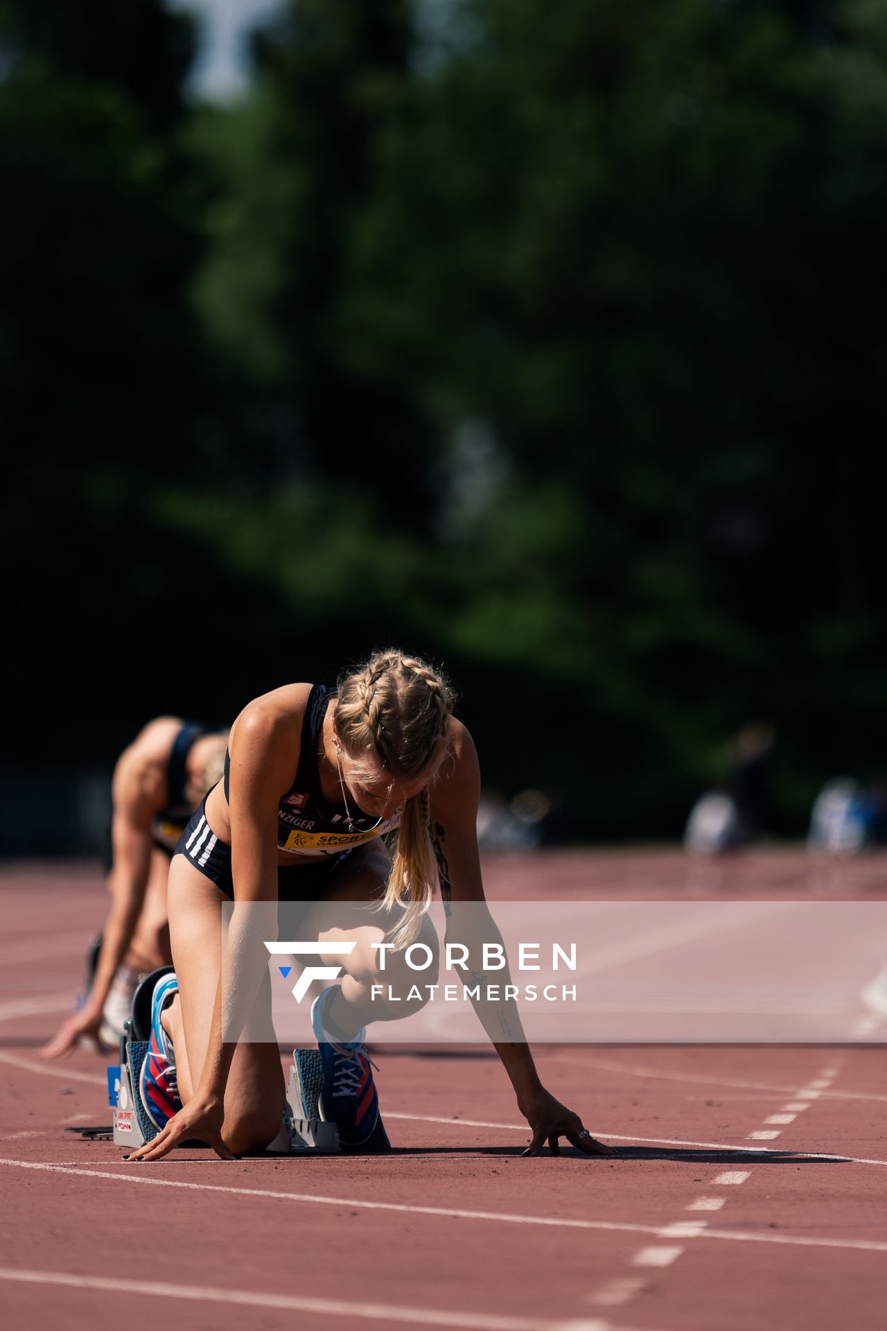 Majtie Kolberg (Germany) ueber 400m am 28.05.2022 waehrend der World Athletics Continental Tour IFAM Oordegem in Oordegem